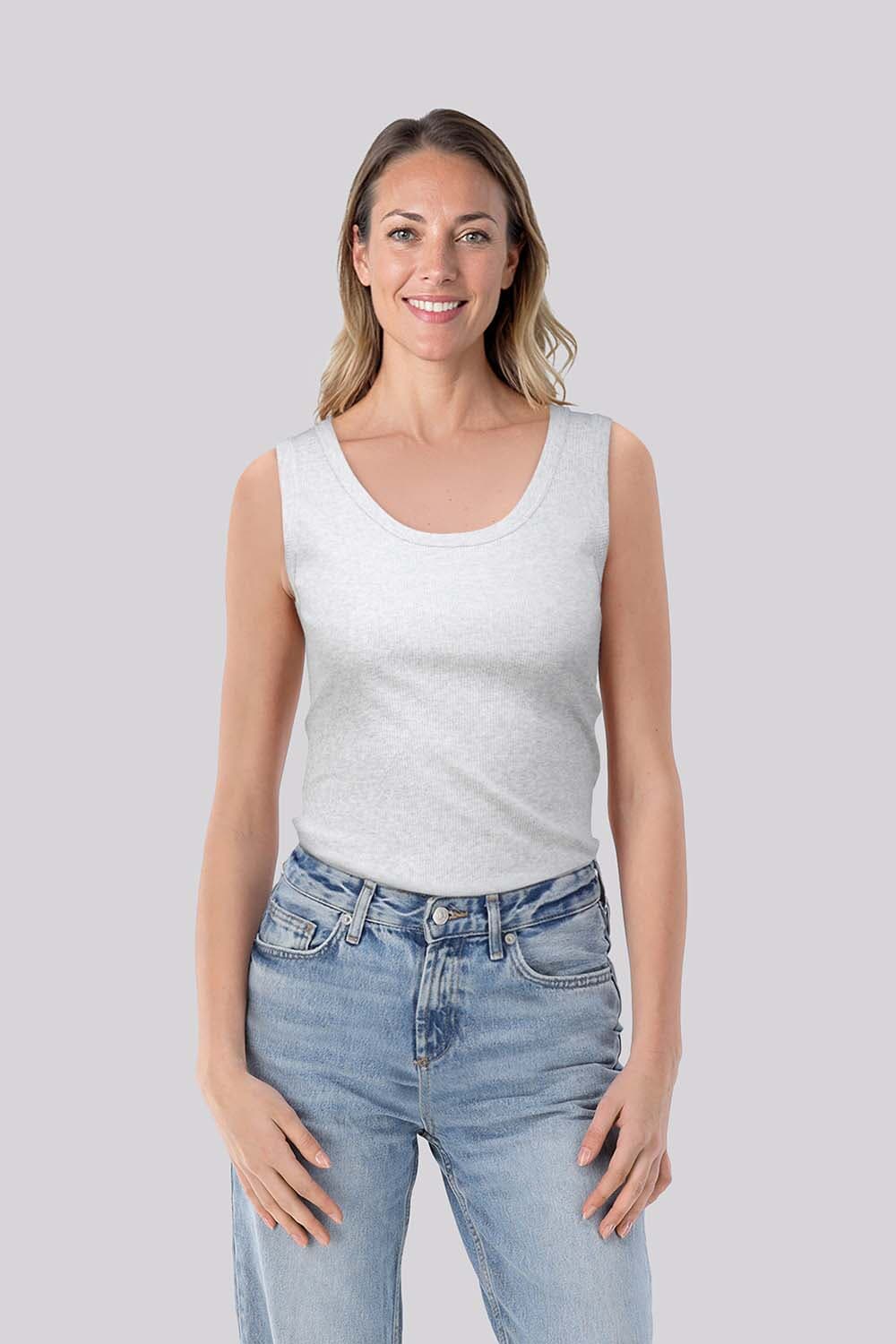 Bomont Rib Tank Top Grijs