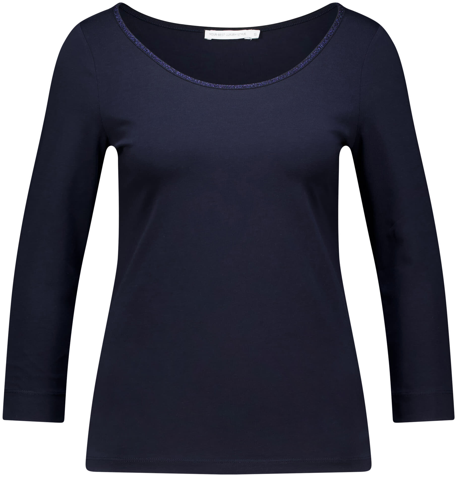 Bomont Top 3/4 Mouw Ronde Hals Navy