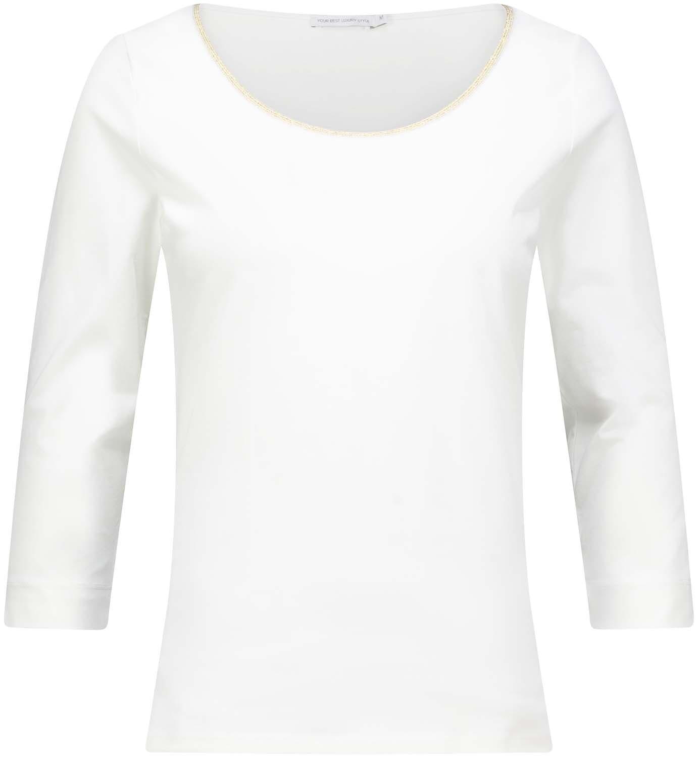 Bomont Top 3/4 Mouw Ronde Hals Off White