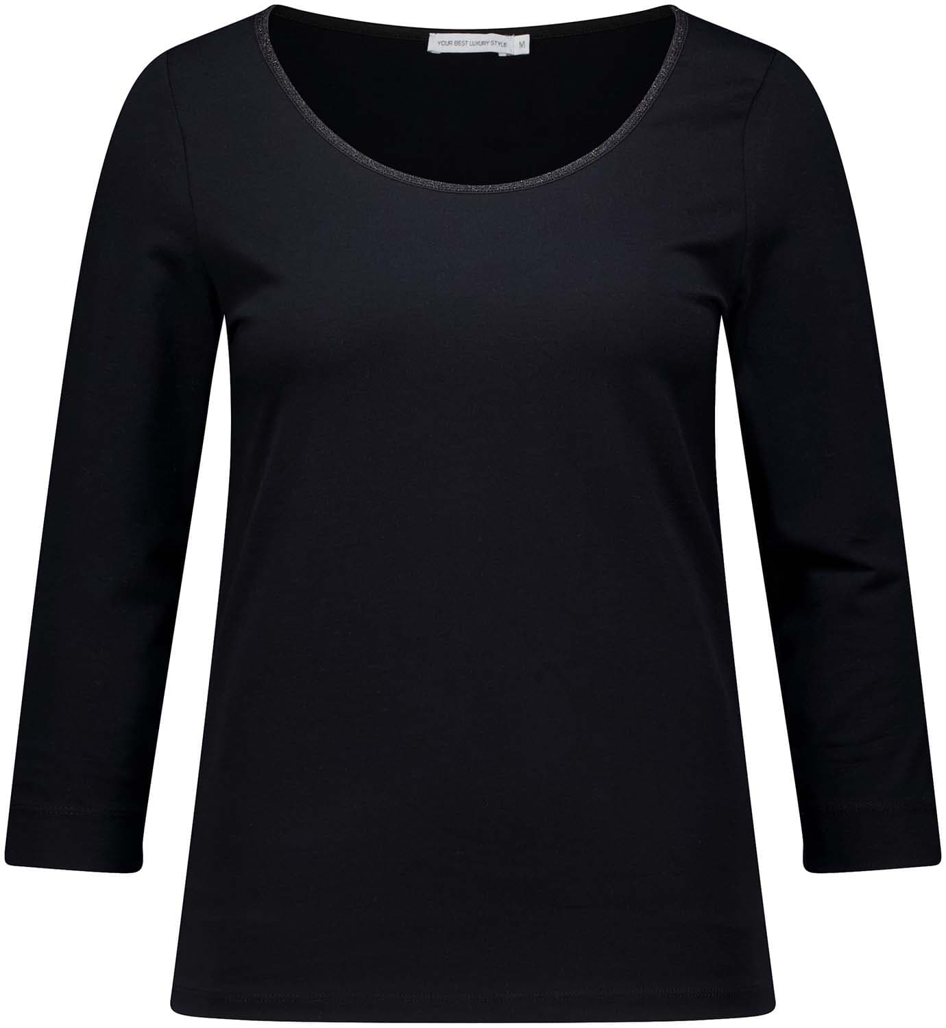 Bomont Top 3/4 Mouw Ronde Hals Zwart