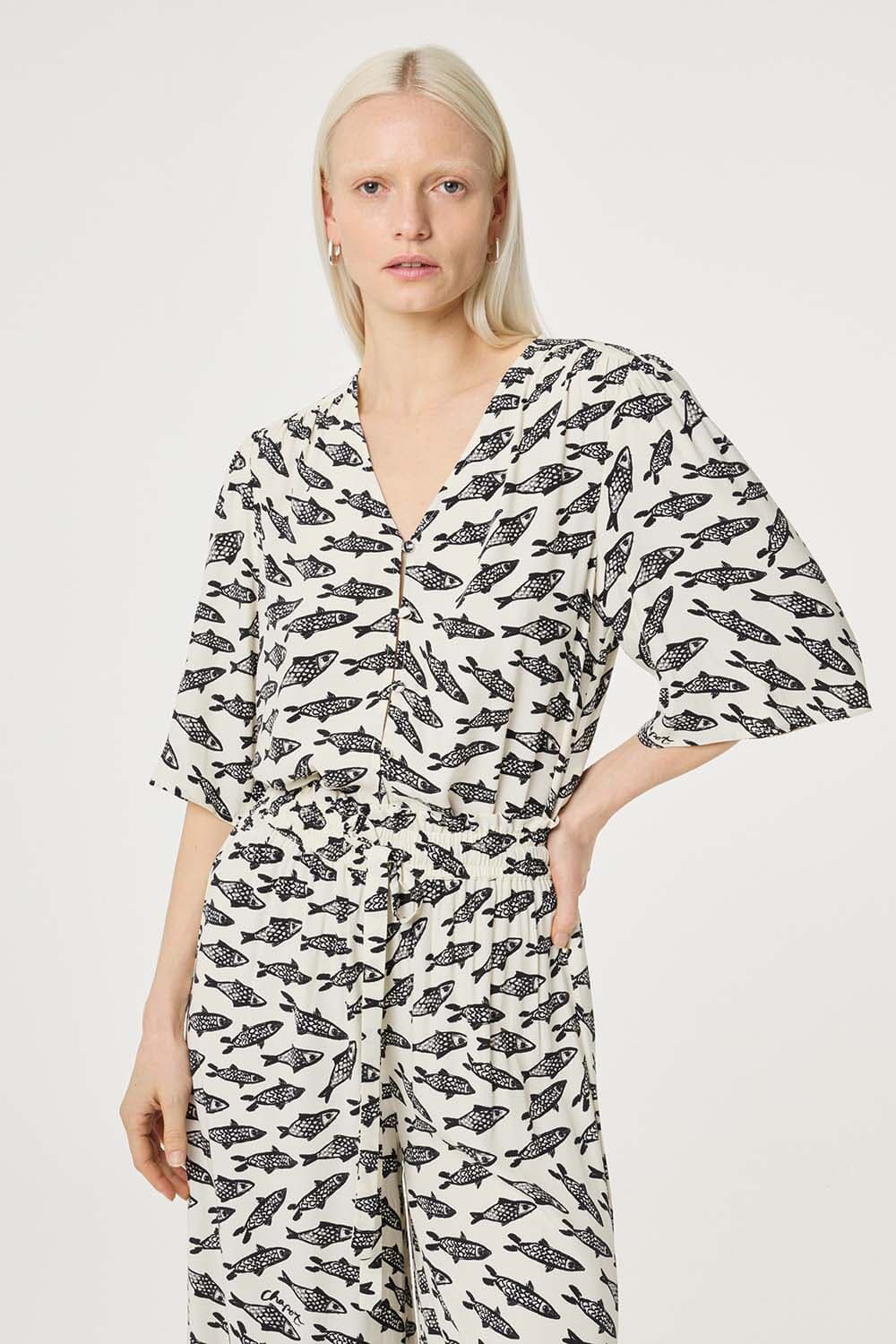 Fabienne Chapot Blouse Starlet  Wit