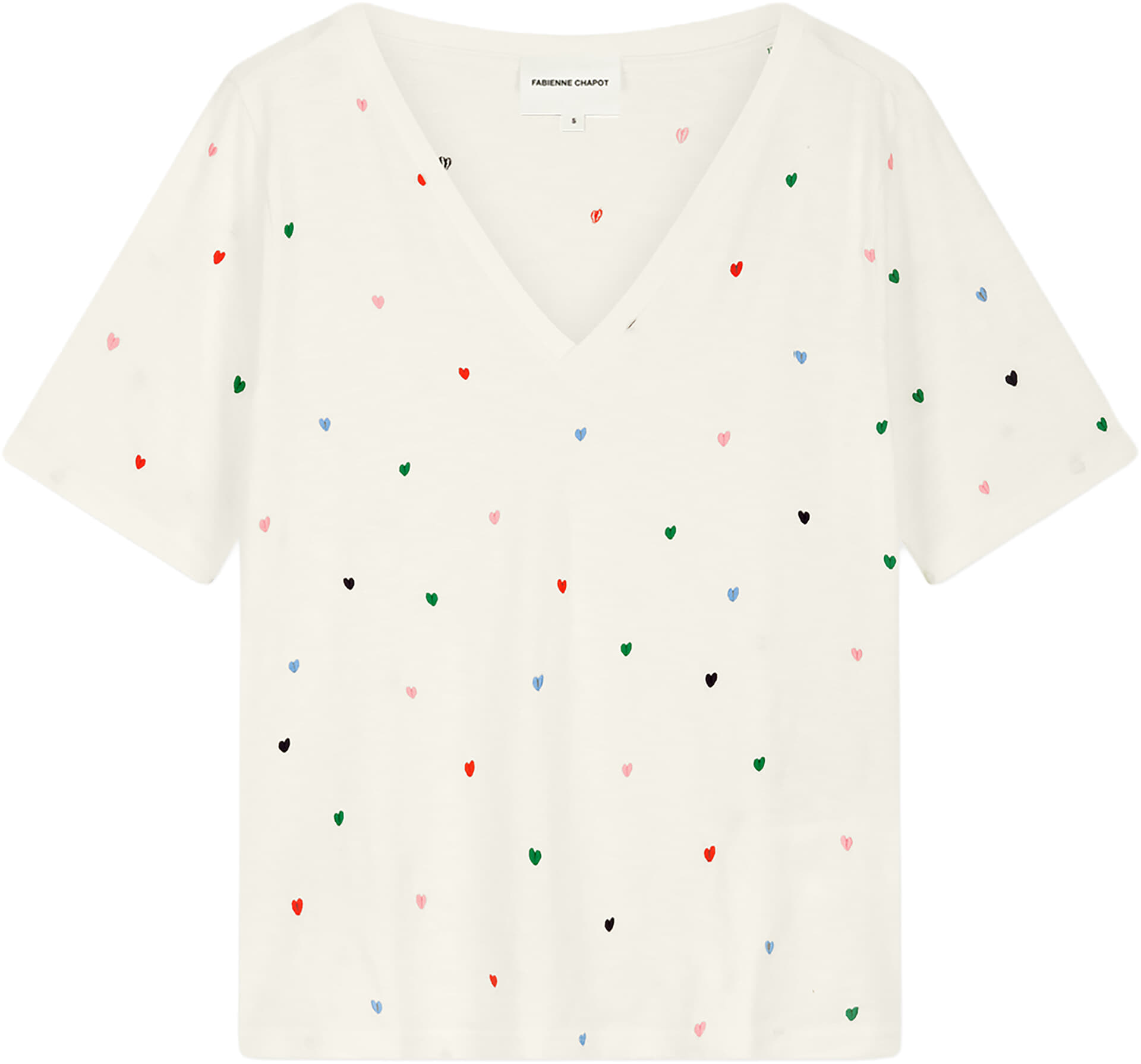 Fabienne Chapot T-Shirt Phil V-Neck  Wit