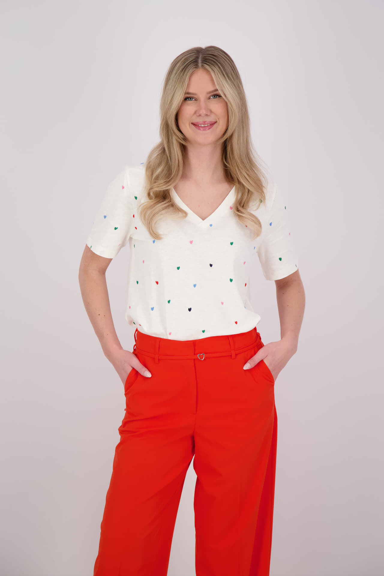 Fabienne Chapot T-Shirt Phil V-Neck  Wit