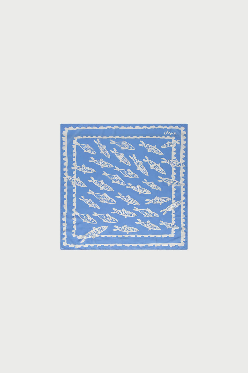 Fabienne Chapot Sjaal School Of Fishes Blauw