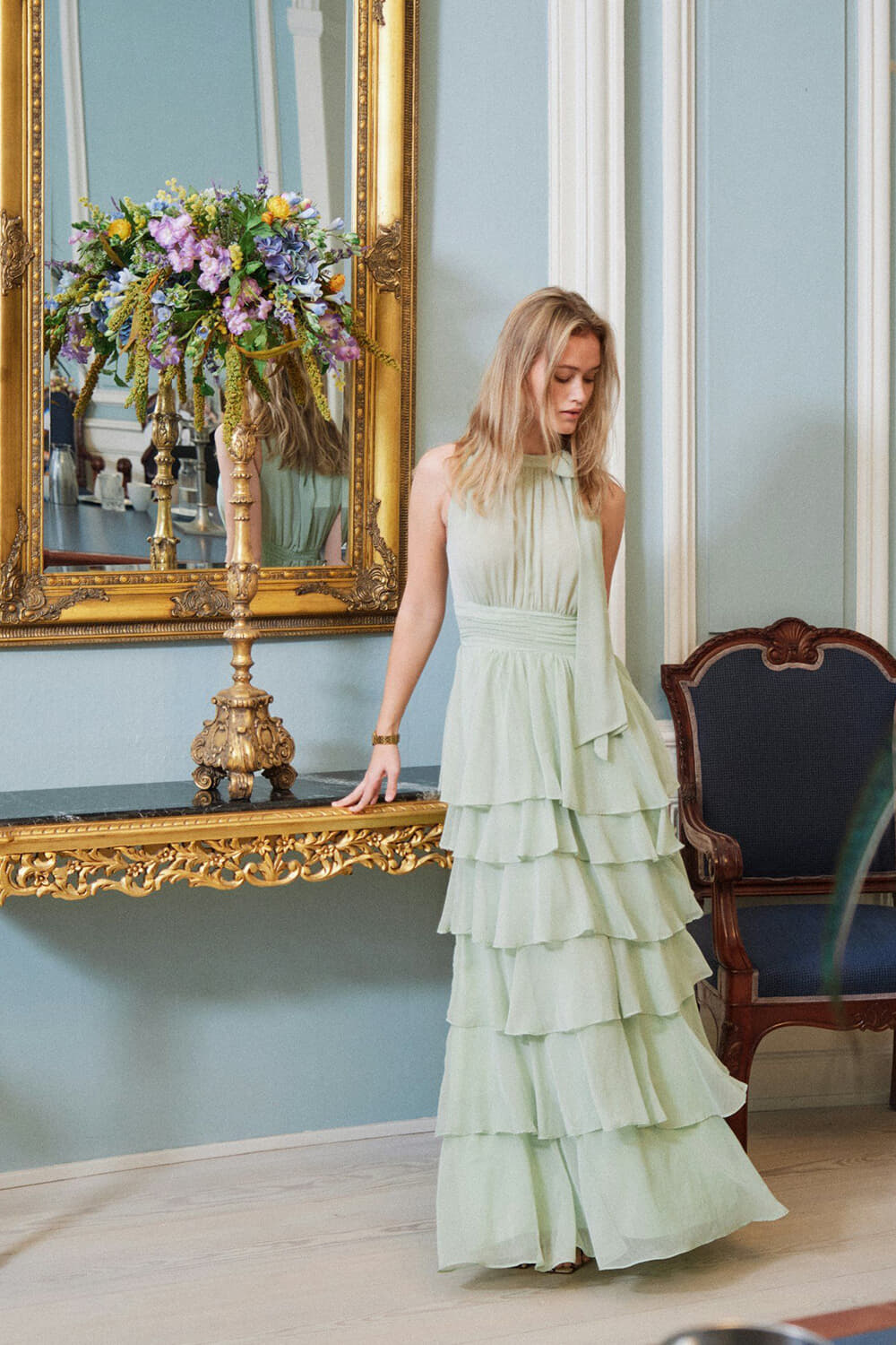 Neo Noir Jurk Marli Groen