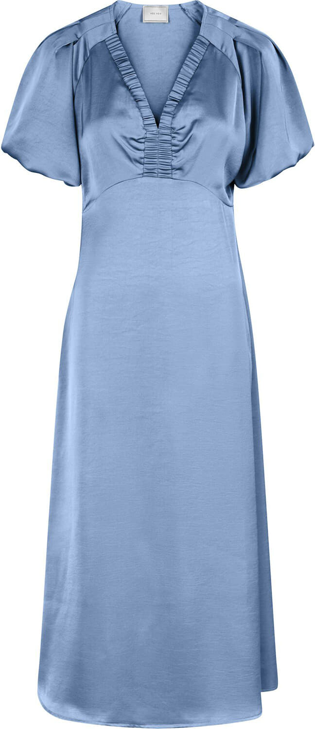 Neo Noir Jurk Illanan Heavy Sateen Hemelsblauw