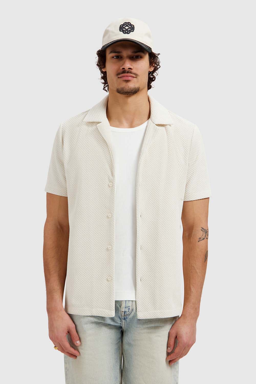 Pure Path Overhemd  Honeycomb Kaki