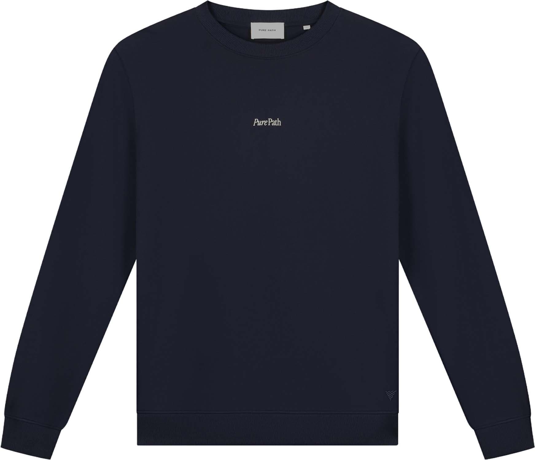 Pure Path Trui Trio of Flowers Navy