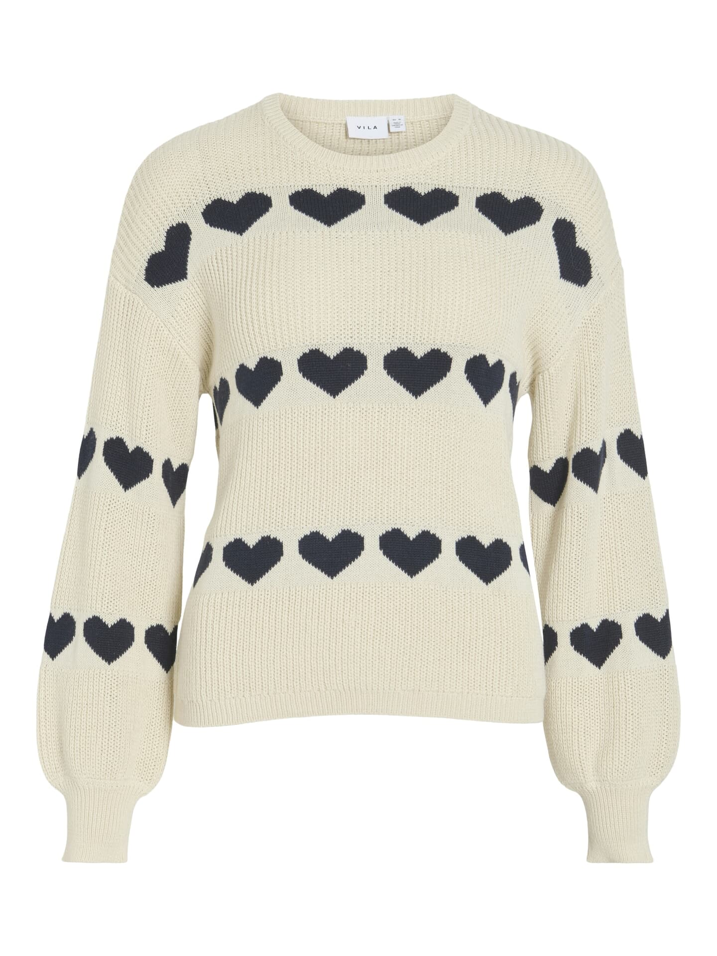 Vila Gebreide Trui Jamilla Jacquard Beige