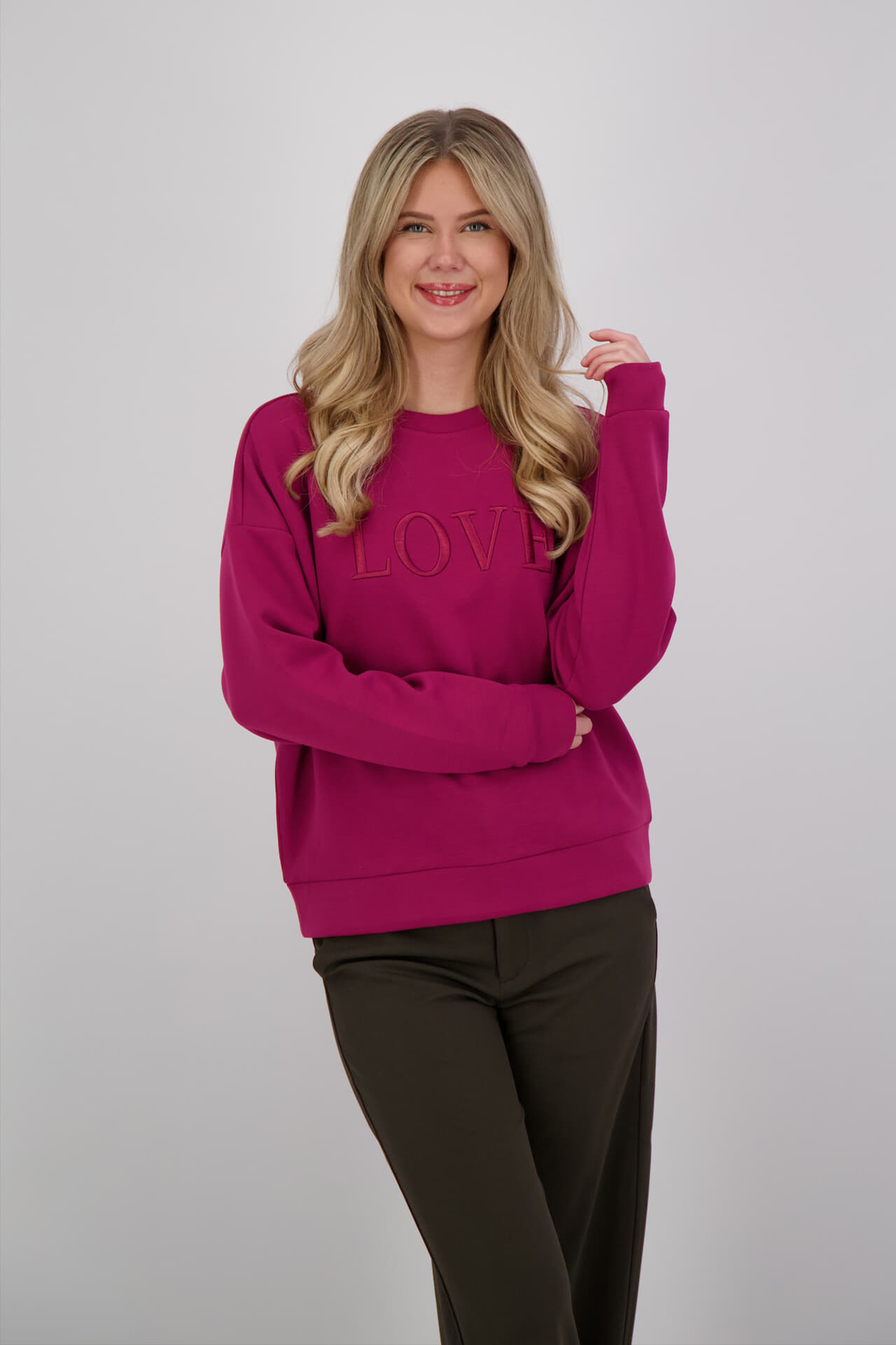 Vila Sweater Reflect Love Bordeaux Rood