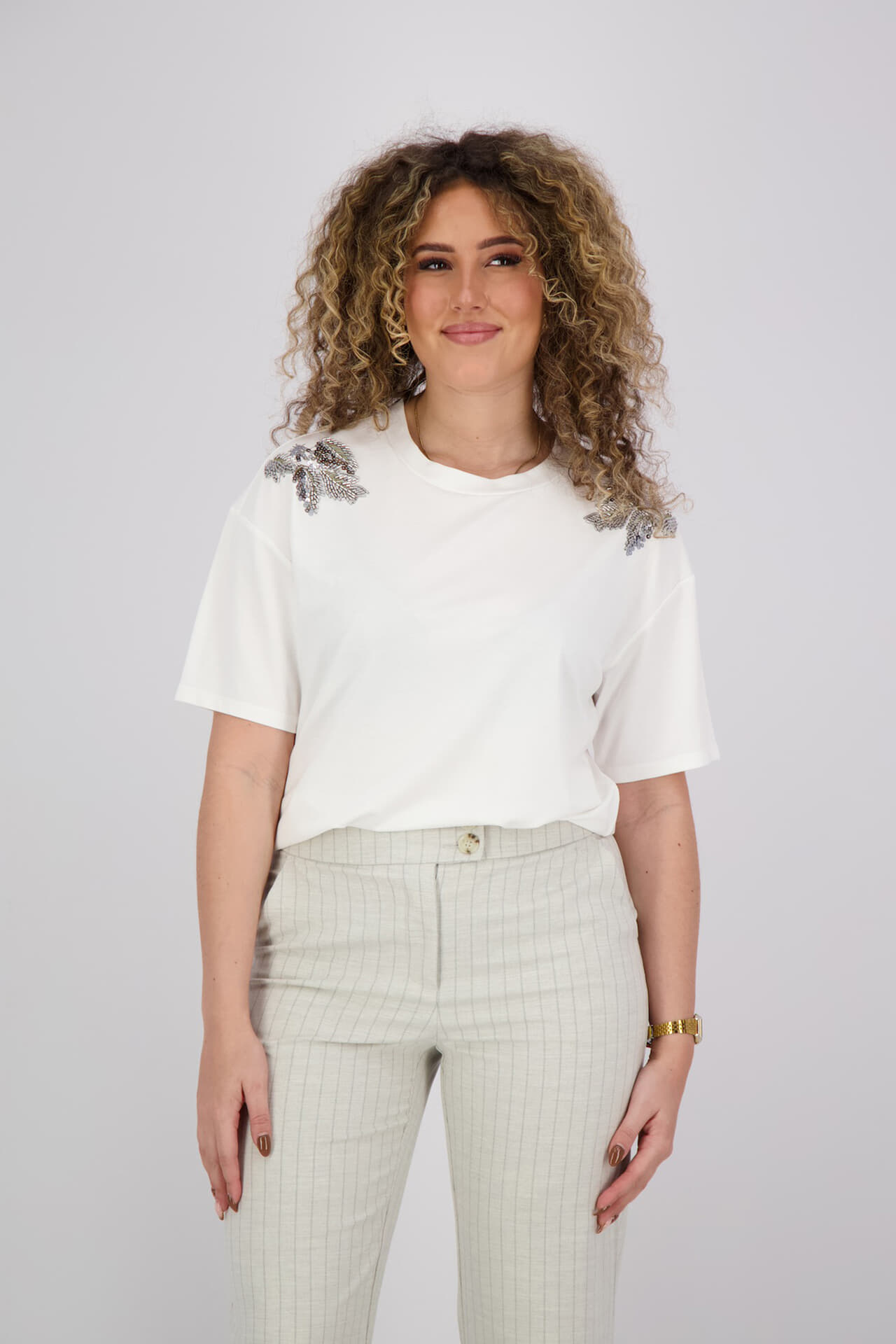 Vila T-shirt Viselsa  Crème