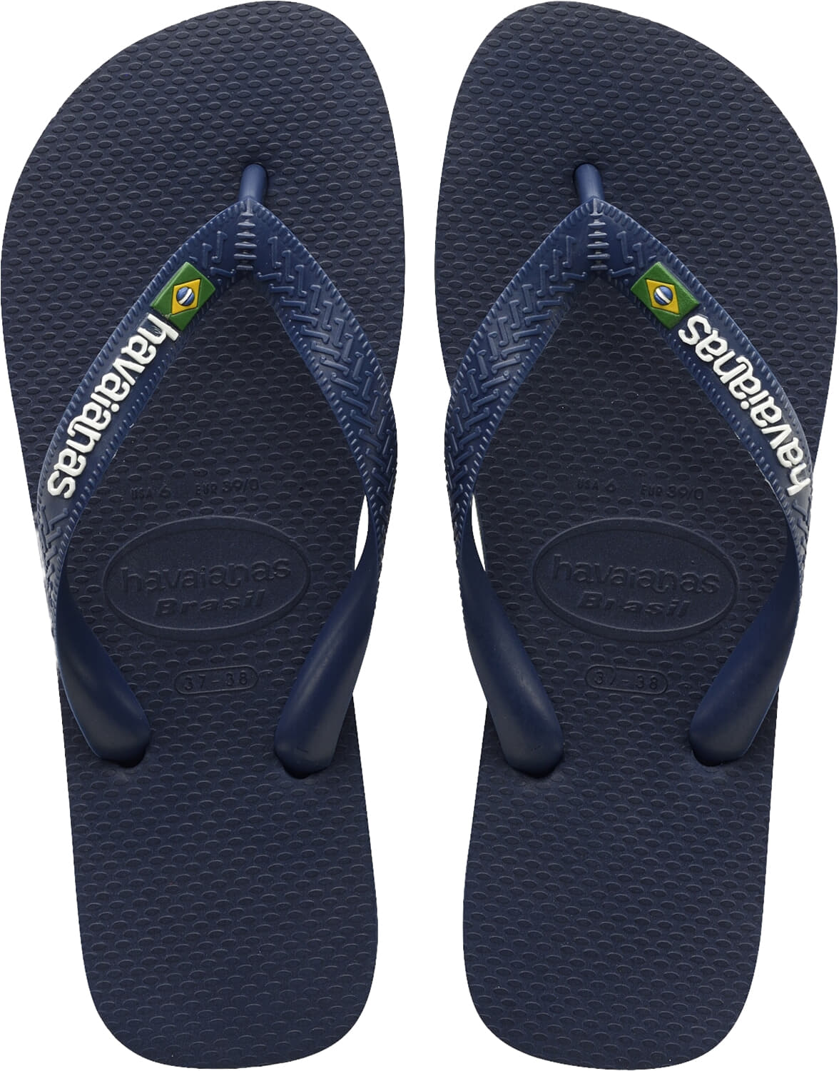Havaianas Slipper Brasil Logo Blauw