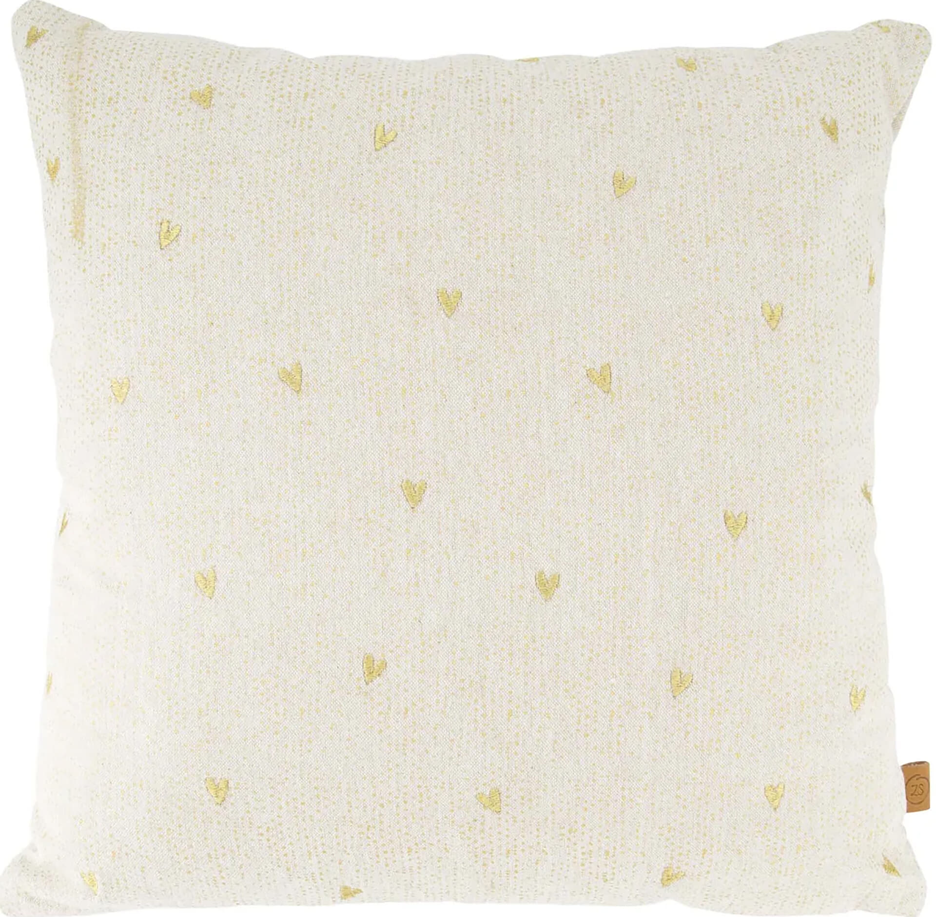 Zusss kussen hartjes 45x45cm Kaki