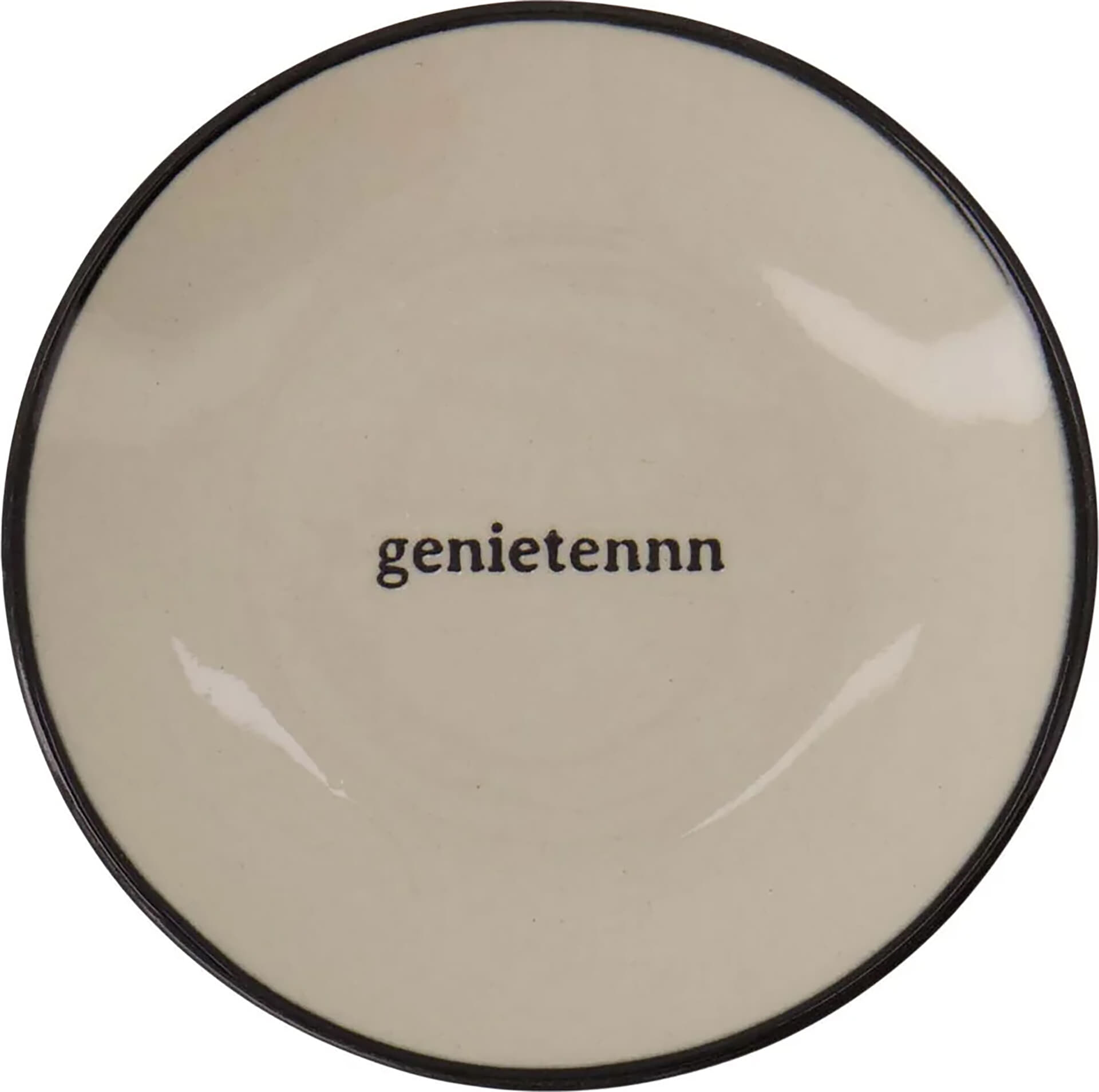 Zusss Gebaksbordje Genietennn Ø14,5x1,4cm Kaki