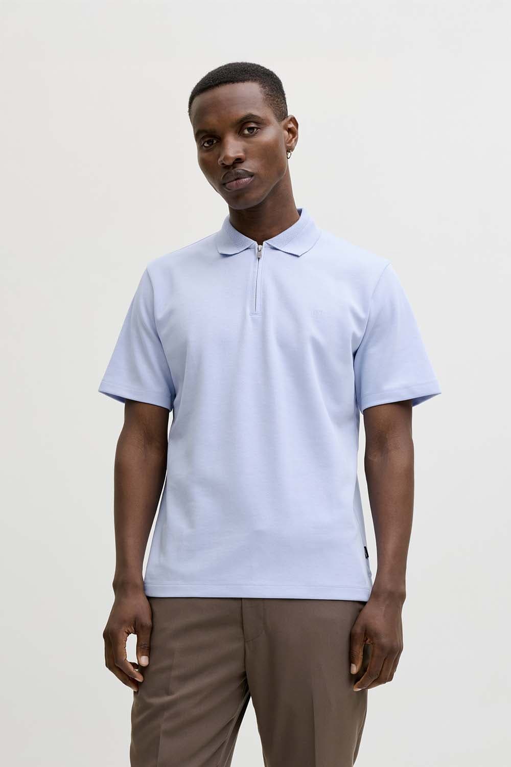 Jack & Jones Polo Ethan Zip Hemelsblauw