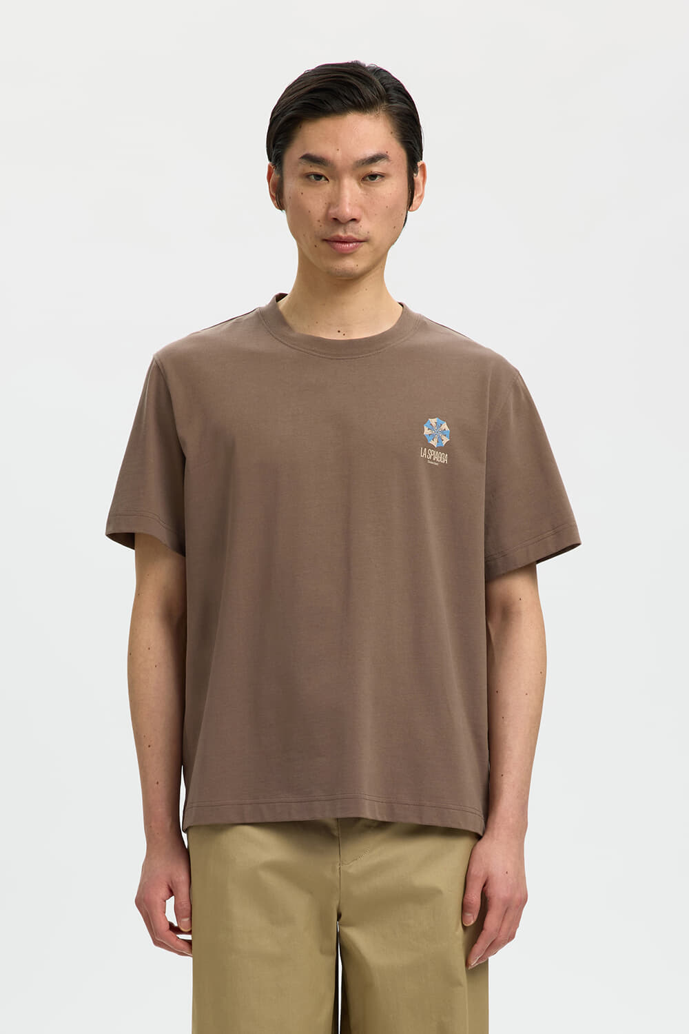 Selected Homme T-shirt Max Graphic Bruin