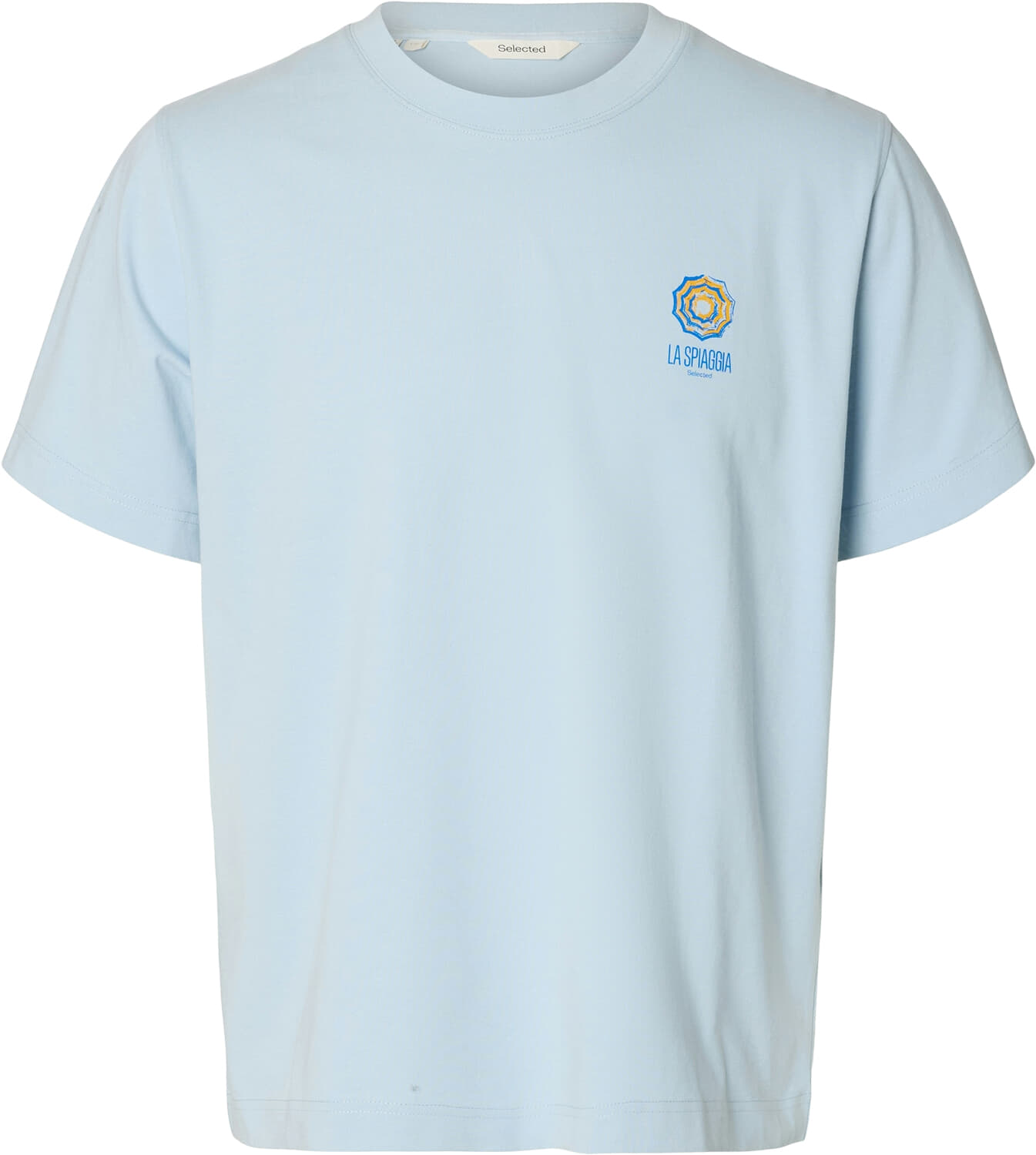 Selected Homme T-shirt Max Graphic Hemelsblauw