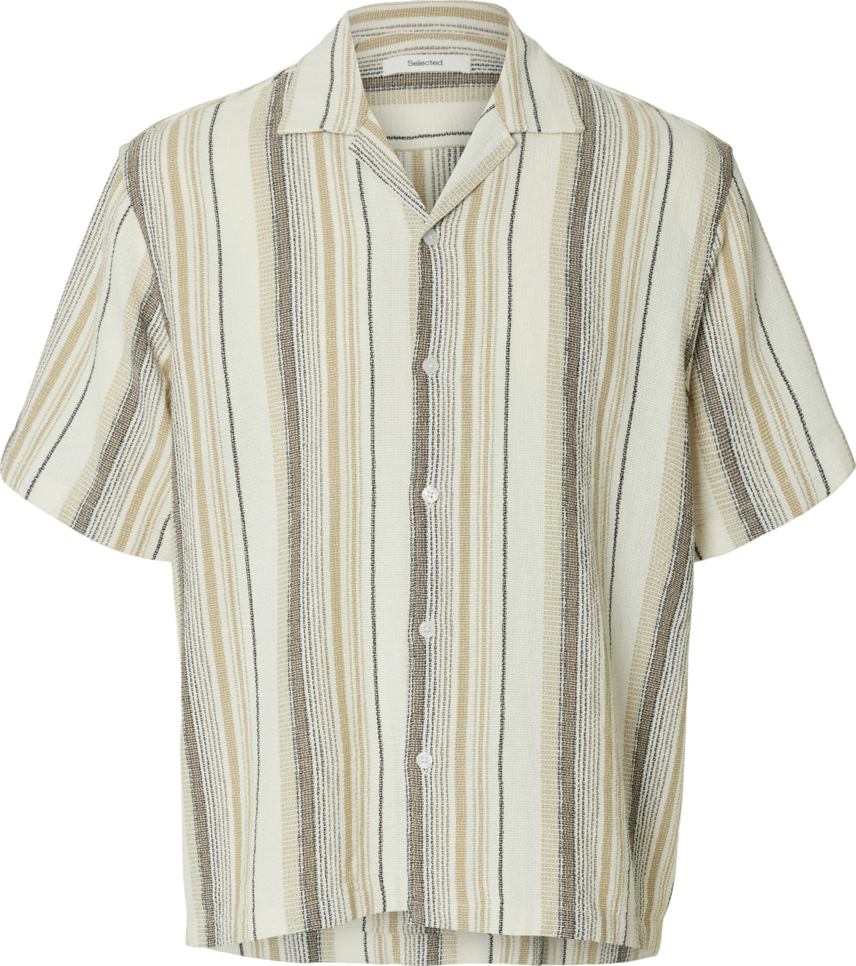 Selected Homme Overhemd SLHRLXCAL SS  Beige