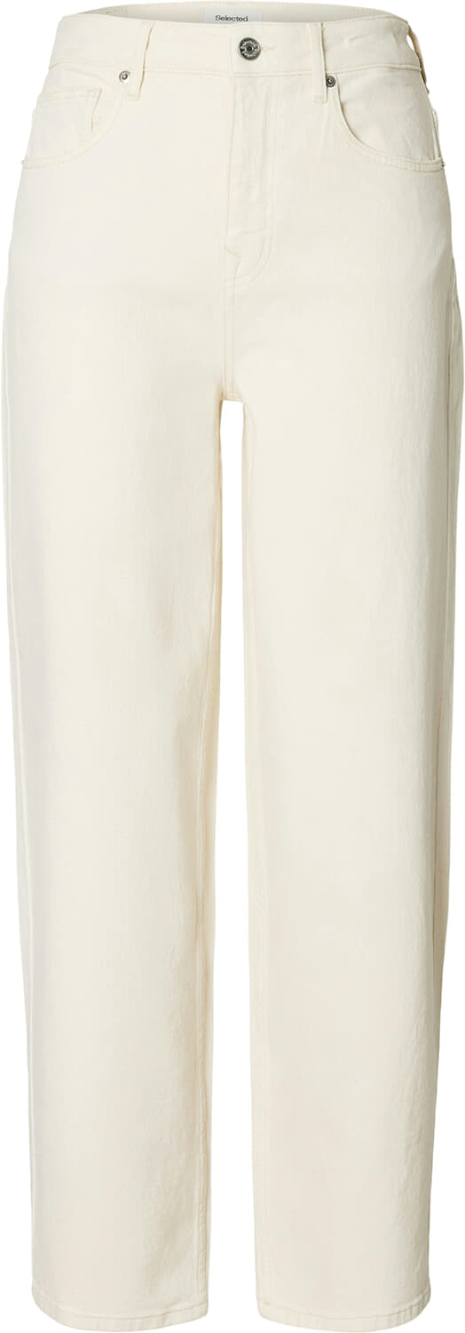 Selected Femme Jeans Barrel Ebba Off White