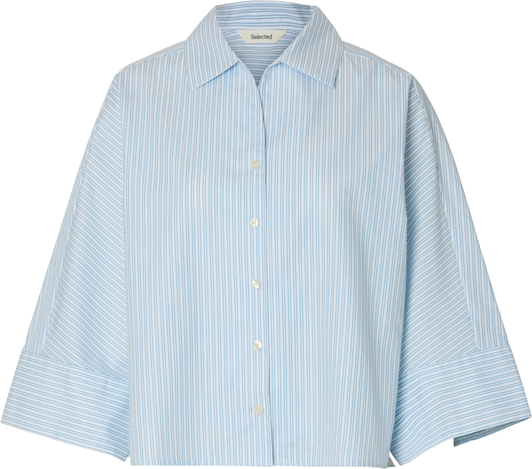 Selected Femme Blouse Ester Oversized Blauw