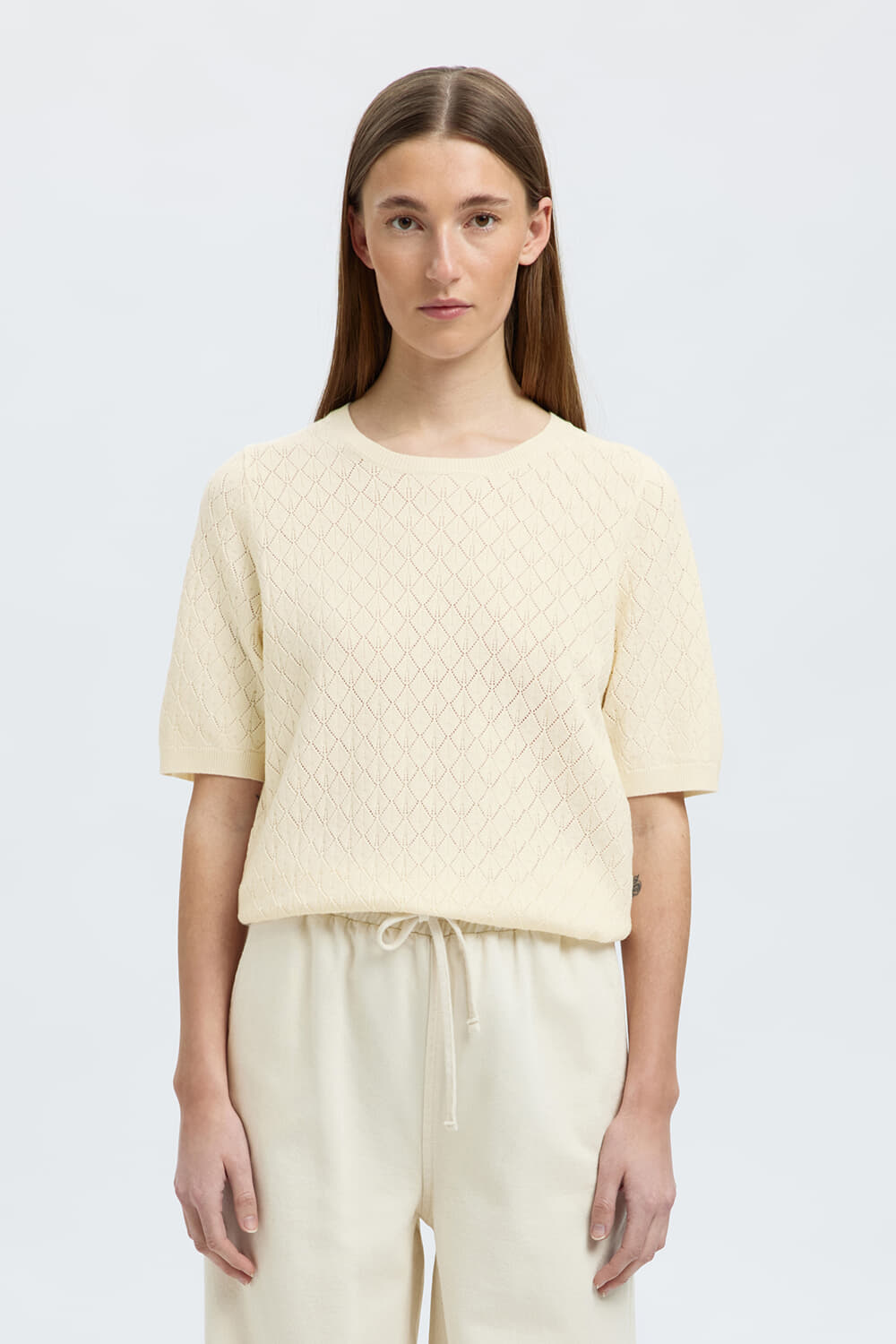 Selected Femme T-shirt Helen Off White