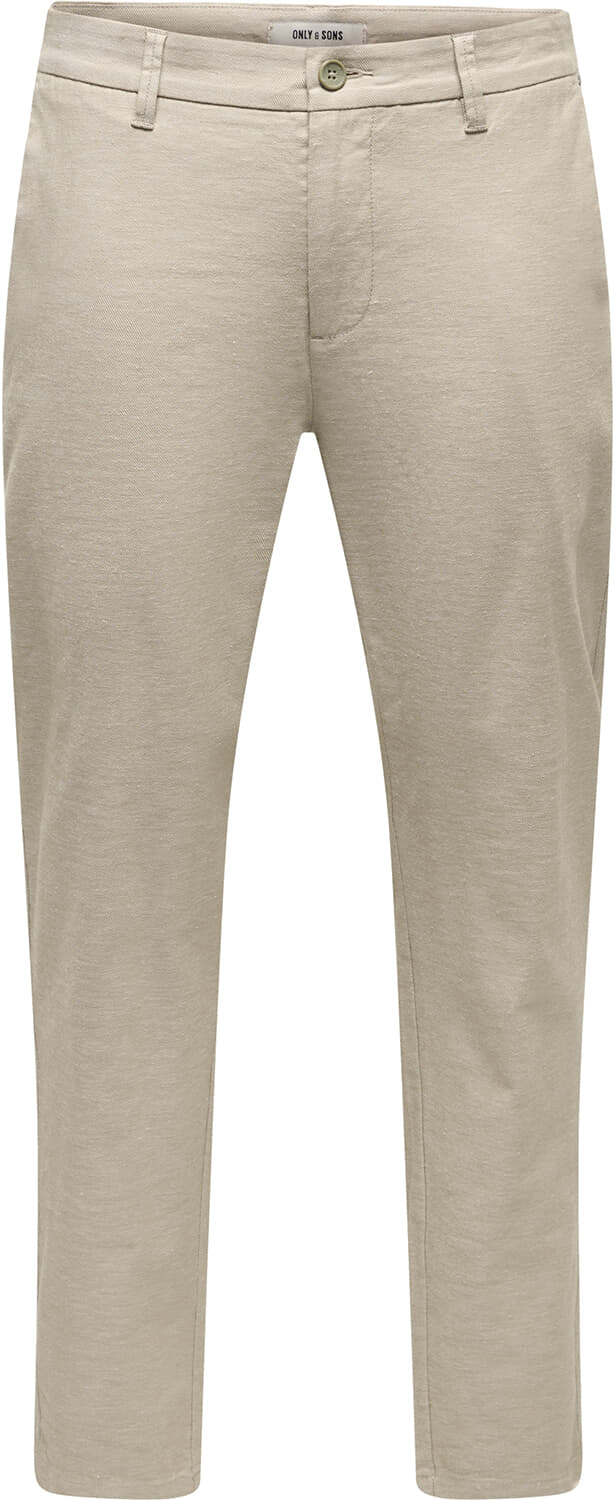 Only & Sons Broek Mark Tappered Linnen Beige