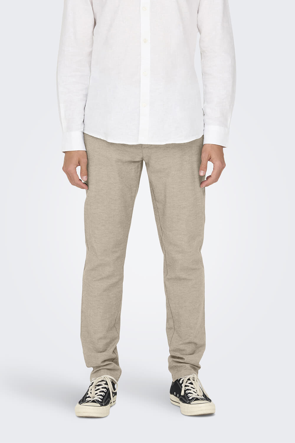 Only & Sons Broek Mark Tappered Linnen Beige