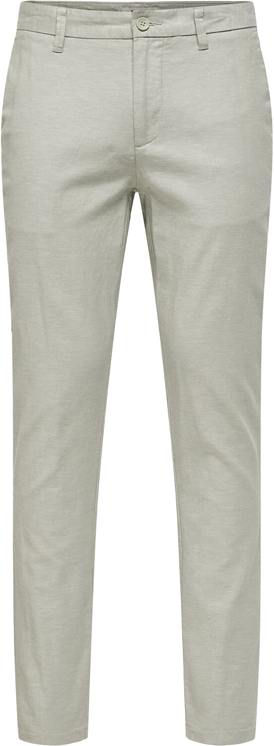 Only & Sons Broek Mark Tappered Linnen Groen