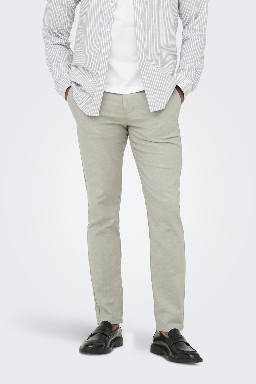 Only & Sons Broek Mark Tappered Linnen Groen