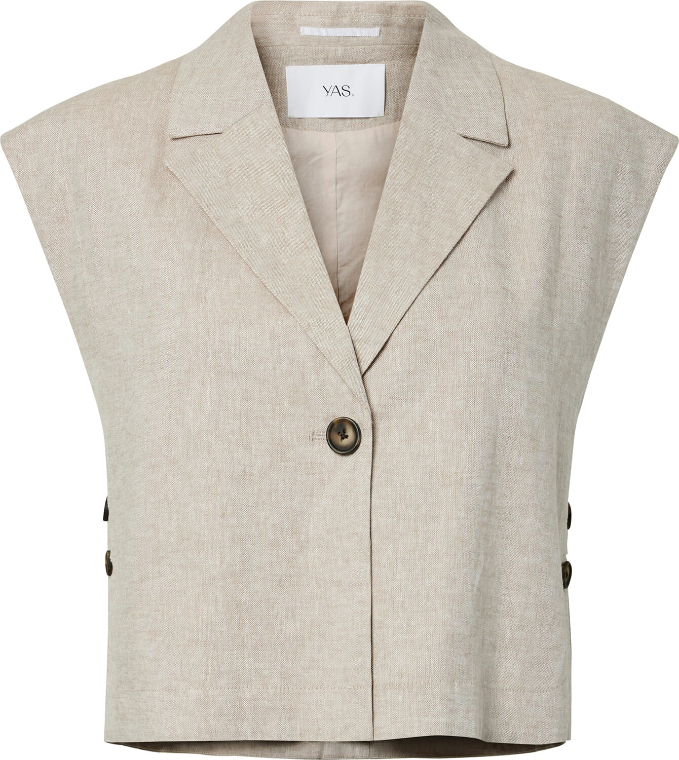Y.A.S. Gilet Usuma Kort Beige