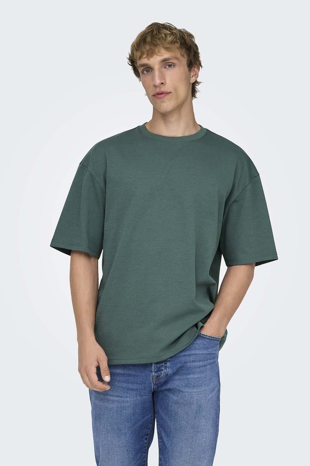 Only & Sons T-shirt Caspian Airflex Boxy Grijs