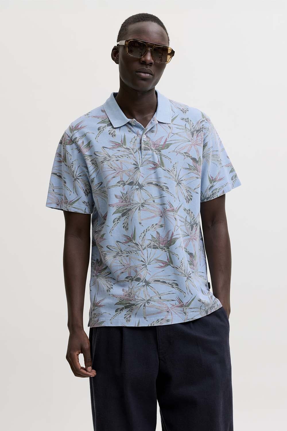 Jack & Jones Polo Hawaii  Blauw