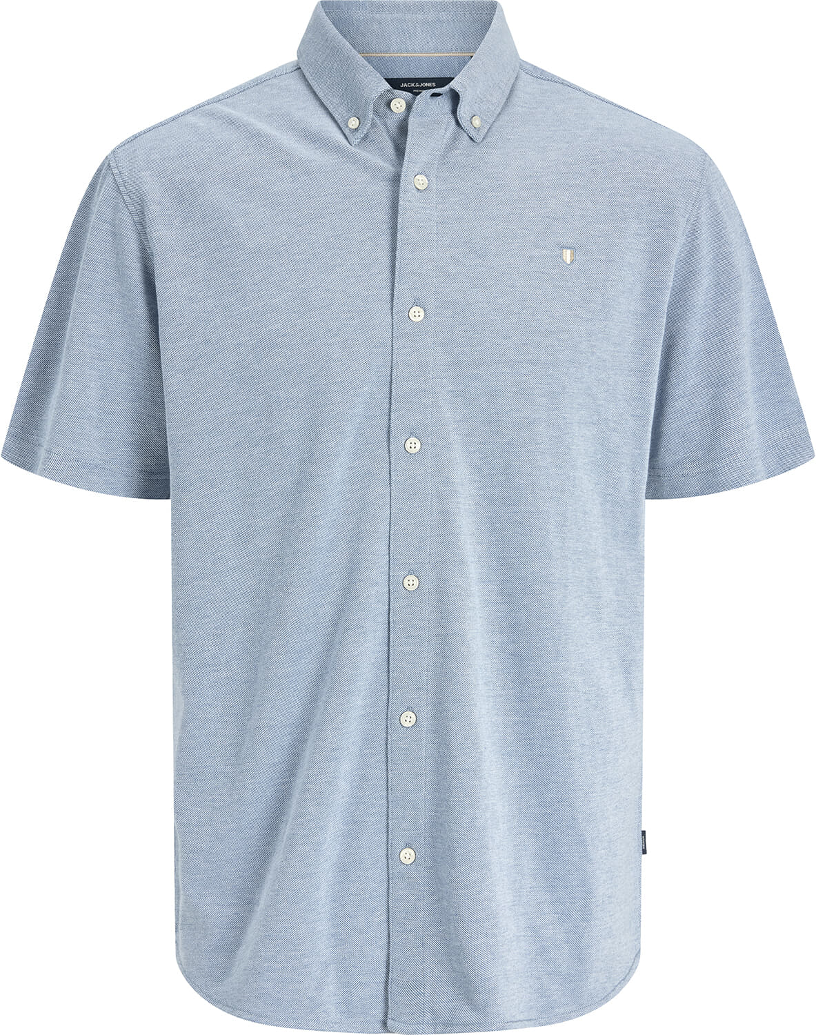 JPRBLUBLAKE PIQUE DETAIL S/S SHIRT Blauw