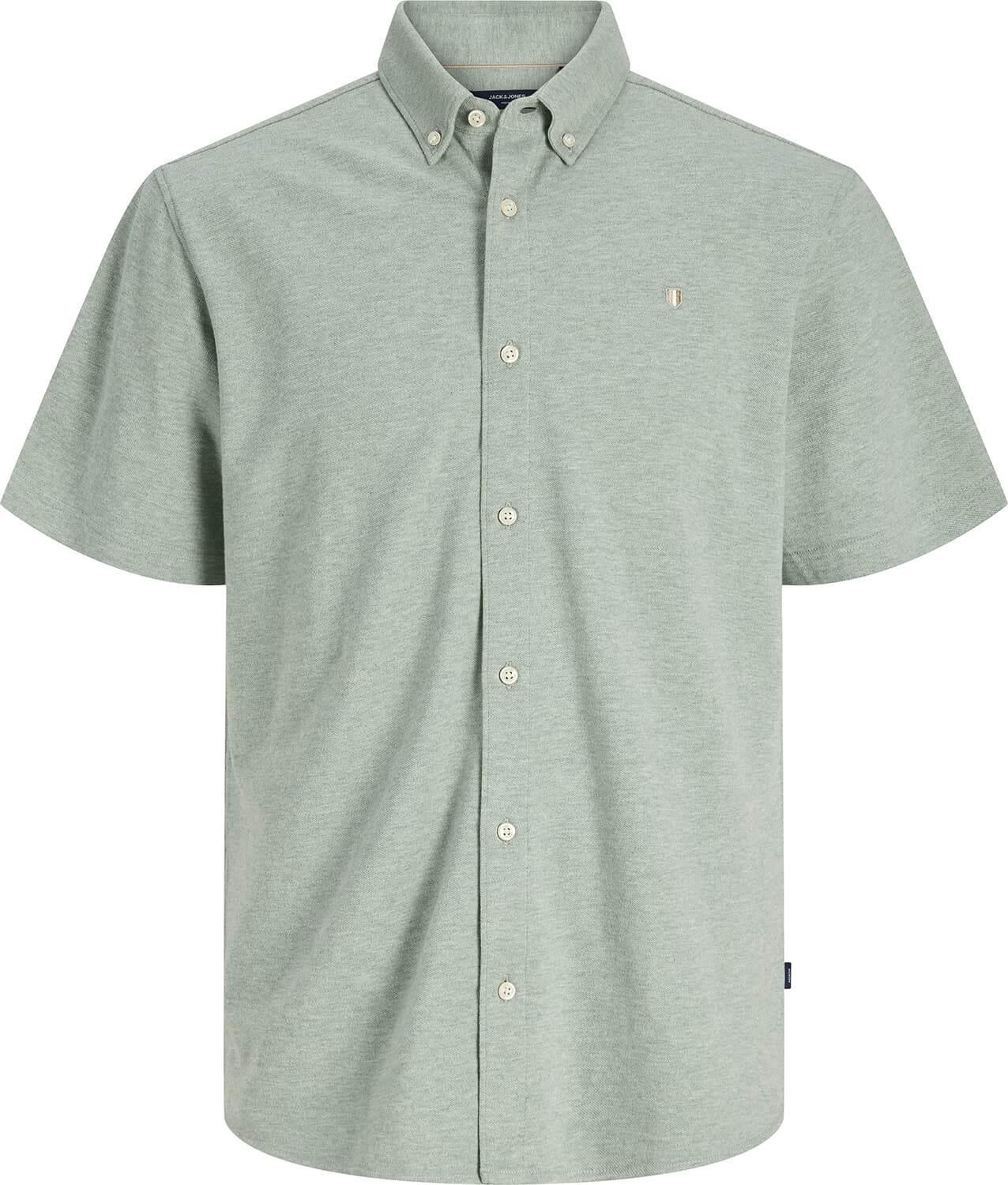JPRBLUBLAKE PIQUE DETAIL S/S SHIRT Groen