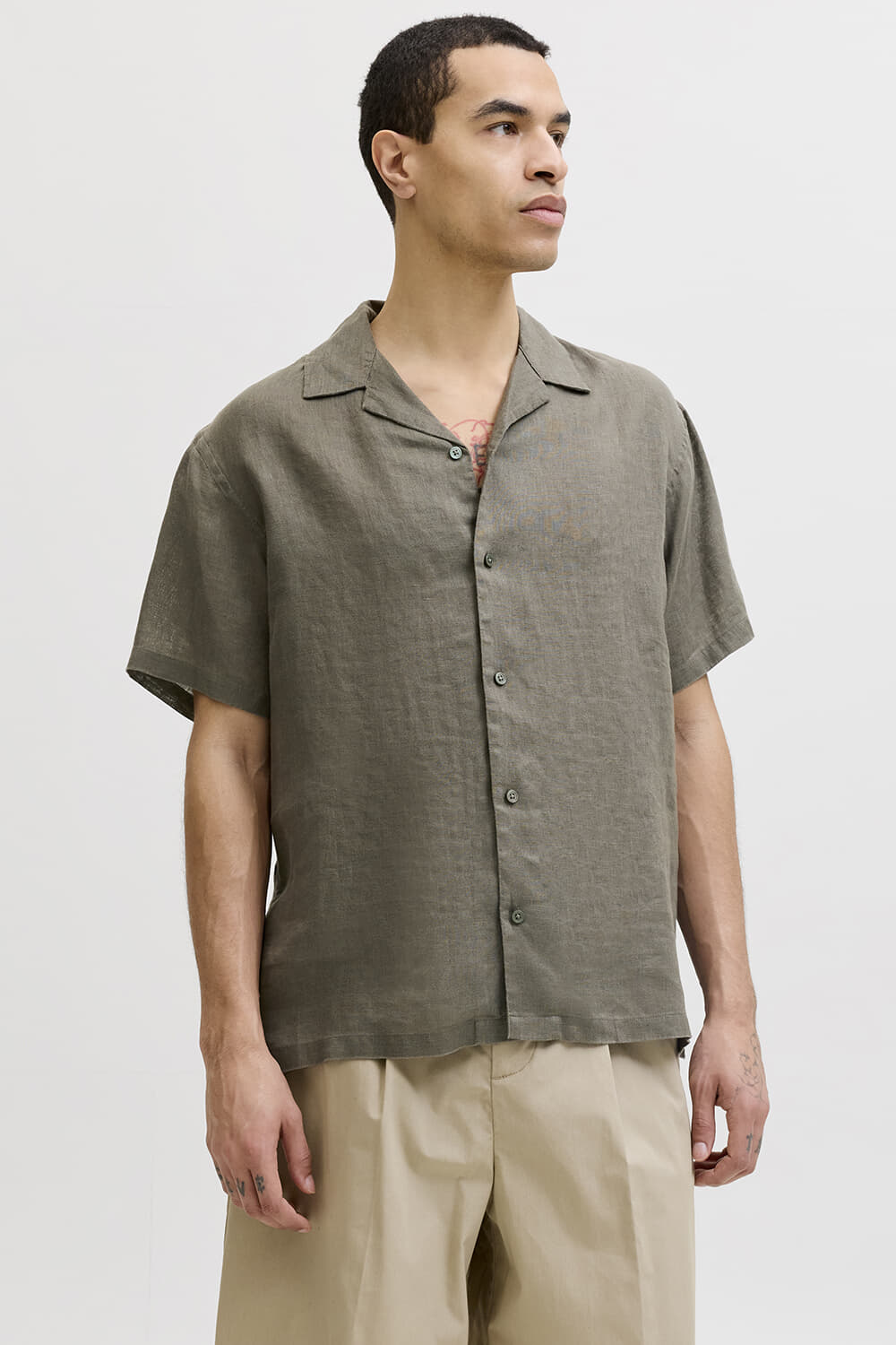 Jack & Jones Overhemd Linnen   Groen