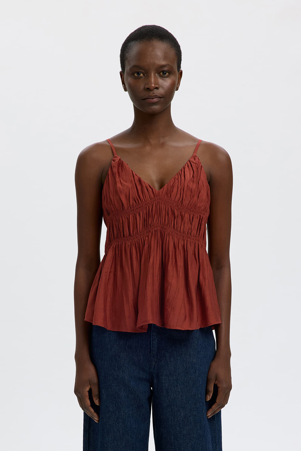 Selected Femme Blouse Jackie Strap Rood