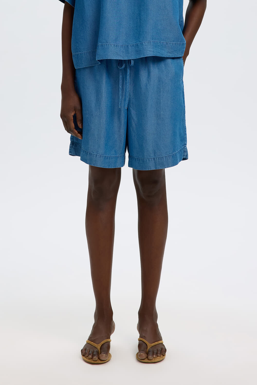 Selected Femme Short Janna Elastic String Jeans