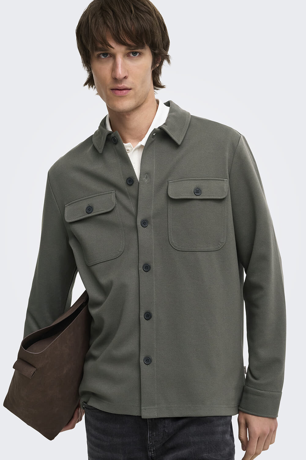 Only & Sons Overshirt Newkodyl Sweat Groen
