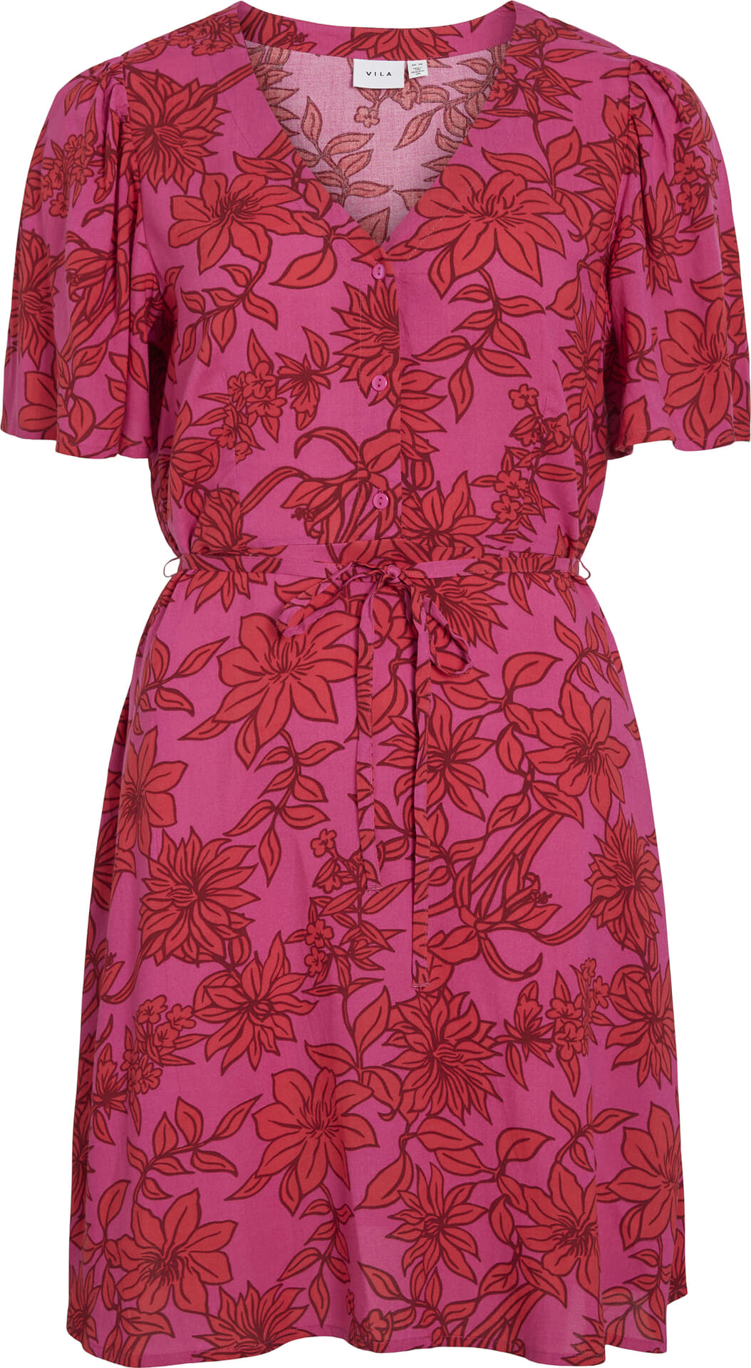 Vila Jurk Grace Kort Roze