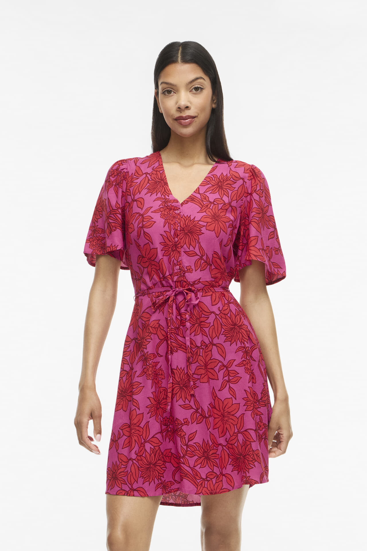 Vila Jurk Grace Kort Roze