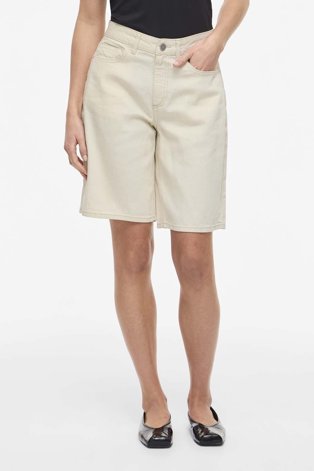 Vila Short Maj RW Denim Off White