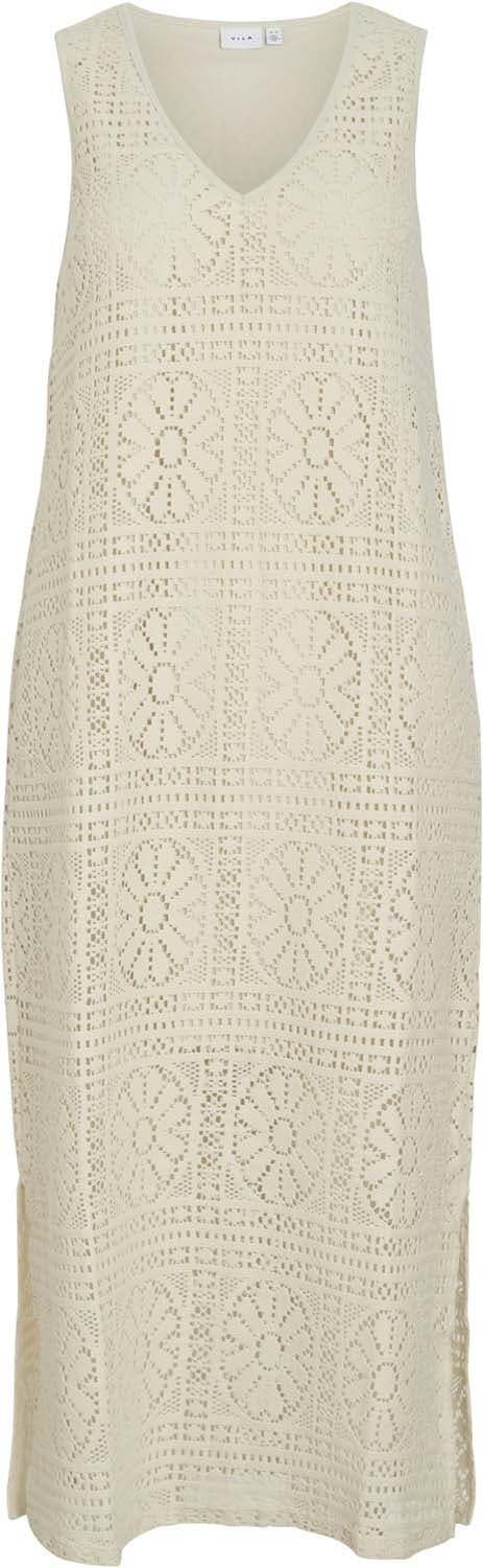 Vila Jurk Merinda Midi Beige