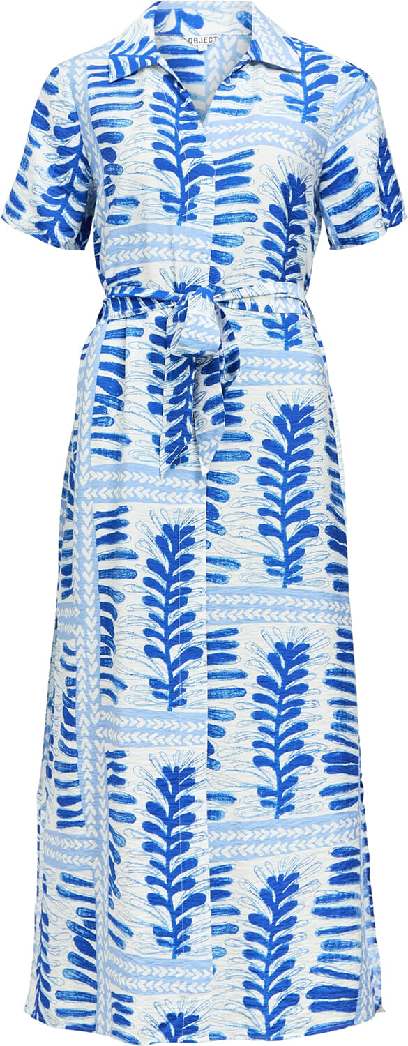 Object Jurk Shelly Midi Blauw