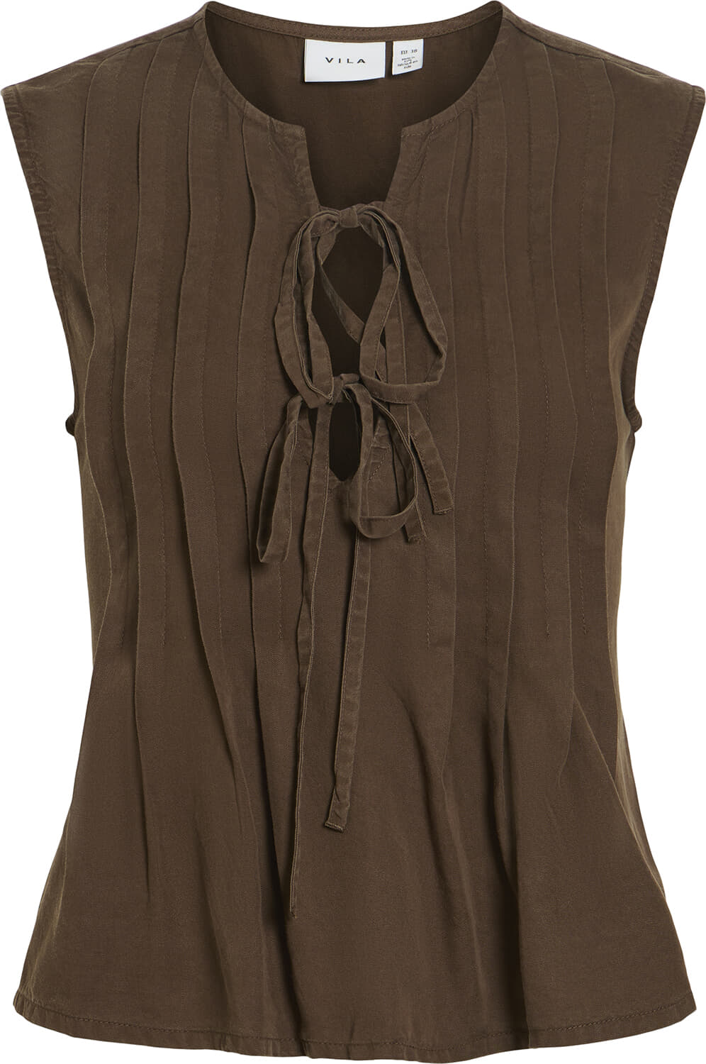 Vila VITEVIRA SL TIESTRING TOP Zwart