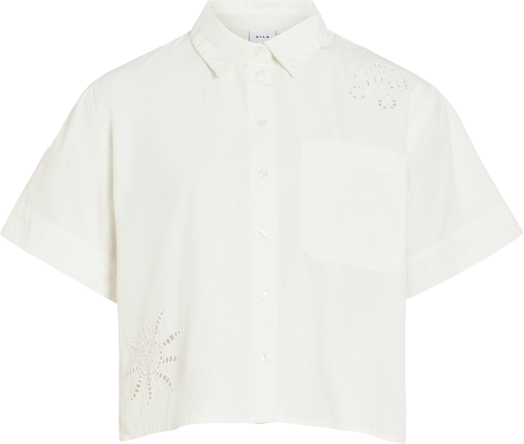 Vila VILAYKI 2/4 SHIRT/BFS Wit