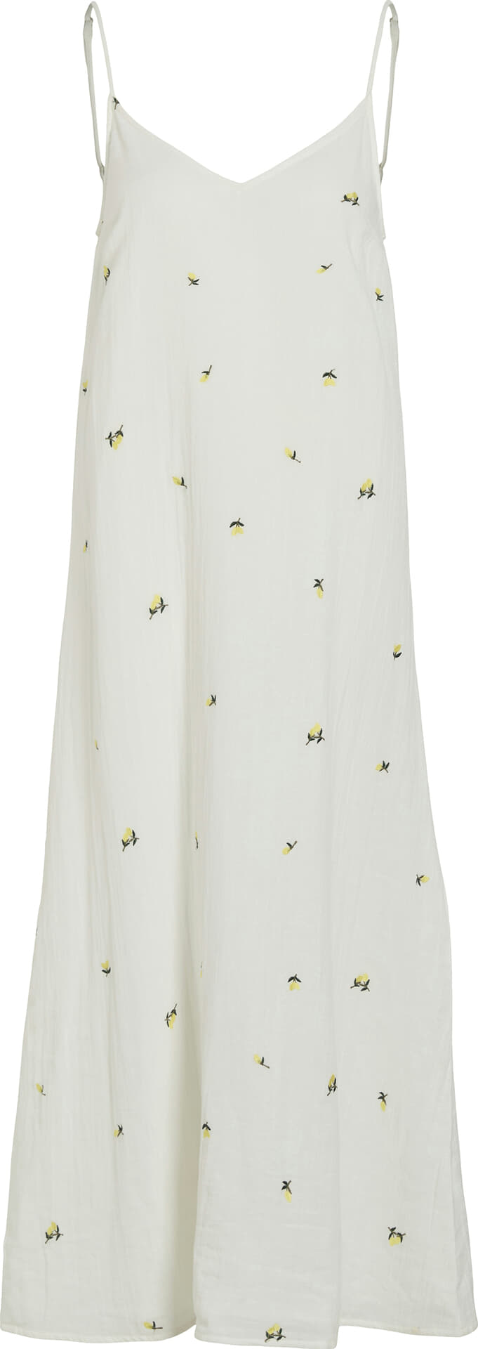 Vila Jurk Brodera Singlet Lemon Maxi Crème