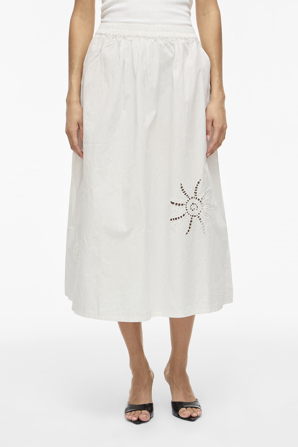 Vila VILAYKI MIDI SKIRT/BFS Wit