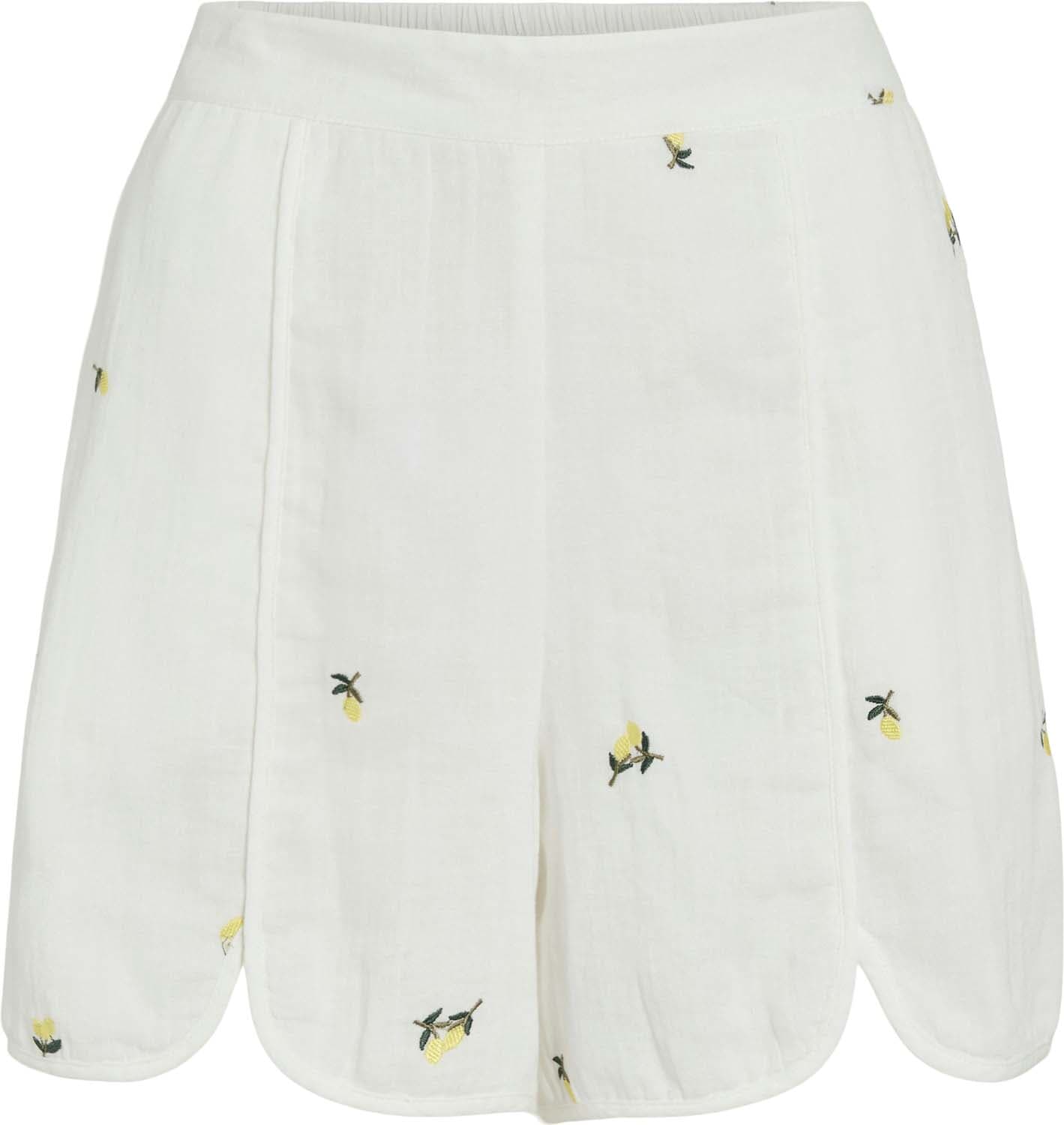 Vila Short Brodera RW Lemon Crème