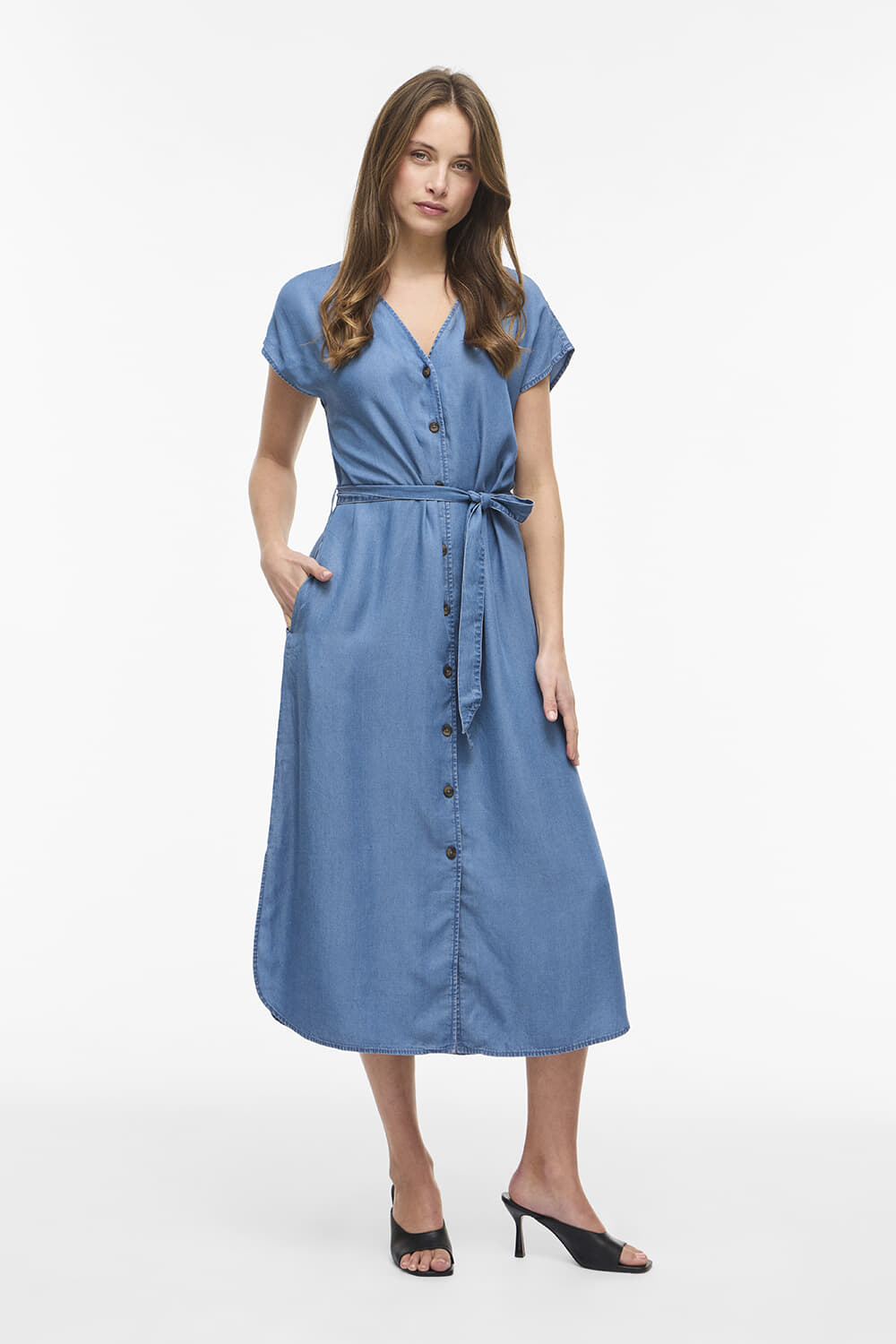 Vila Jurk Maia V-neck Batsleeve Jeans
