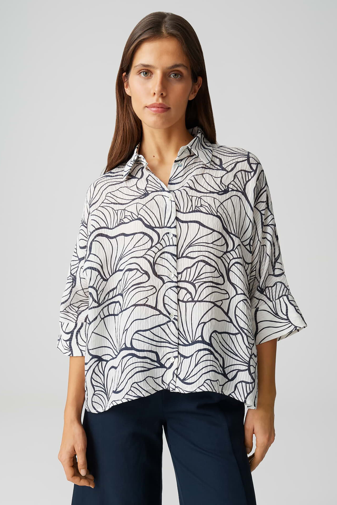 Opus Blouse Fashell Blauw